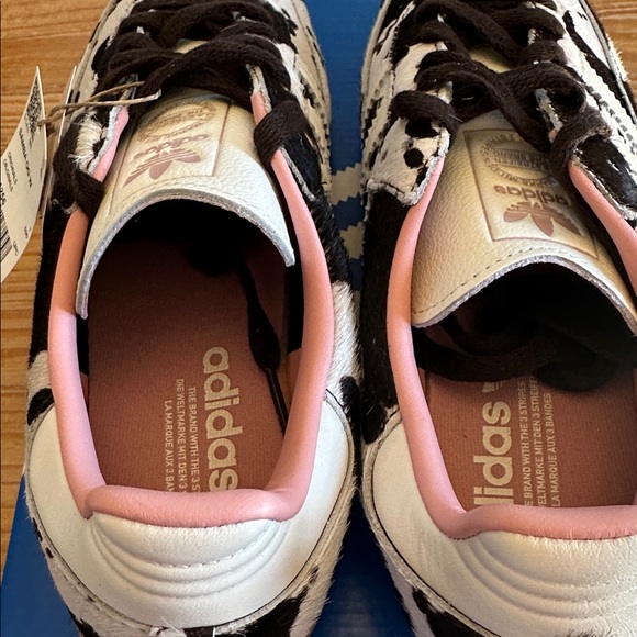 Adidas Original Samba Black and White Cow Print Sneakers - Picture 3 of 7